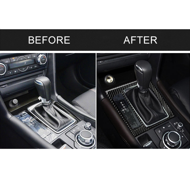 Car Carbon Fiber Left Drive Gear Frame B Decorative Sticker for Mazda Axela 2017-2018