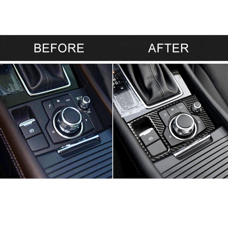 Car Carbon Fiber Left Drive Multimedia Frame B Decorative Sticker for Mazda Axela 2017-2018