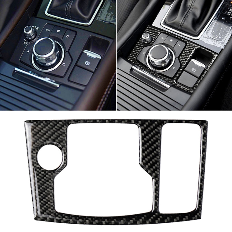 Car Carbon Fiber Right Drive Multimedia Frame B Decorative Sticker for Mazda Axela 2017-2018