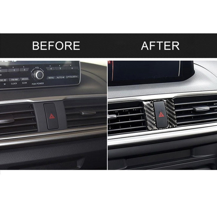 Car Carbon Fiber Warning Light Decorative Sticker for Mazda Axela 2013-2018