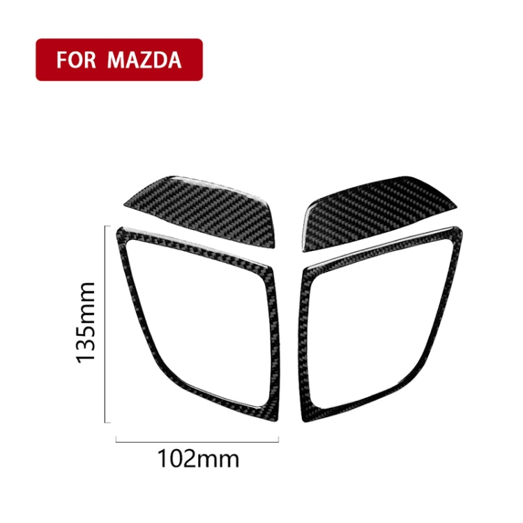 Car Carbon Fiber Right and Left Air Outlet Decorative Sticker for Mazda Axela 2014 / 2017-2018