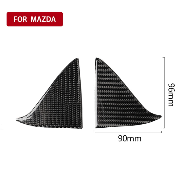 Car Carbon Fiber Front Inner Door A Triangle Decorative Sticker for Mazda Axela 2017-2018