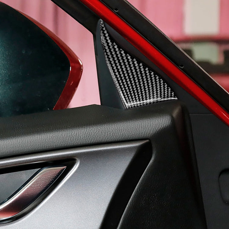 Car Carbon Fiber Front Inner Door A Triangle Decorative Sticker for Mazda Axela 2017-2018