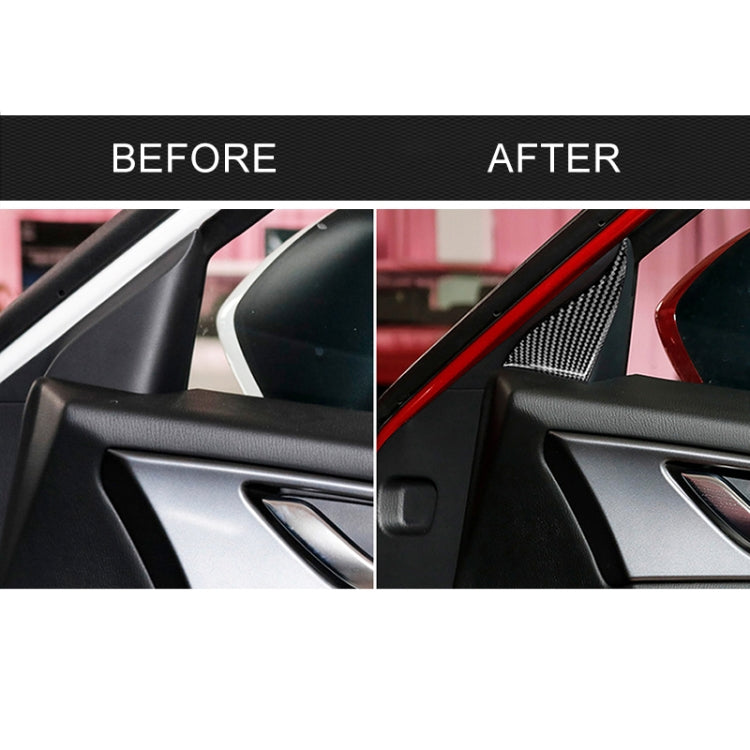Car Carbon Fiber Front Inner Door A Triangle Decorative Sticker for Mazda Axela 2017-2018