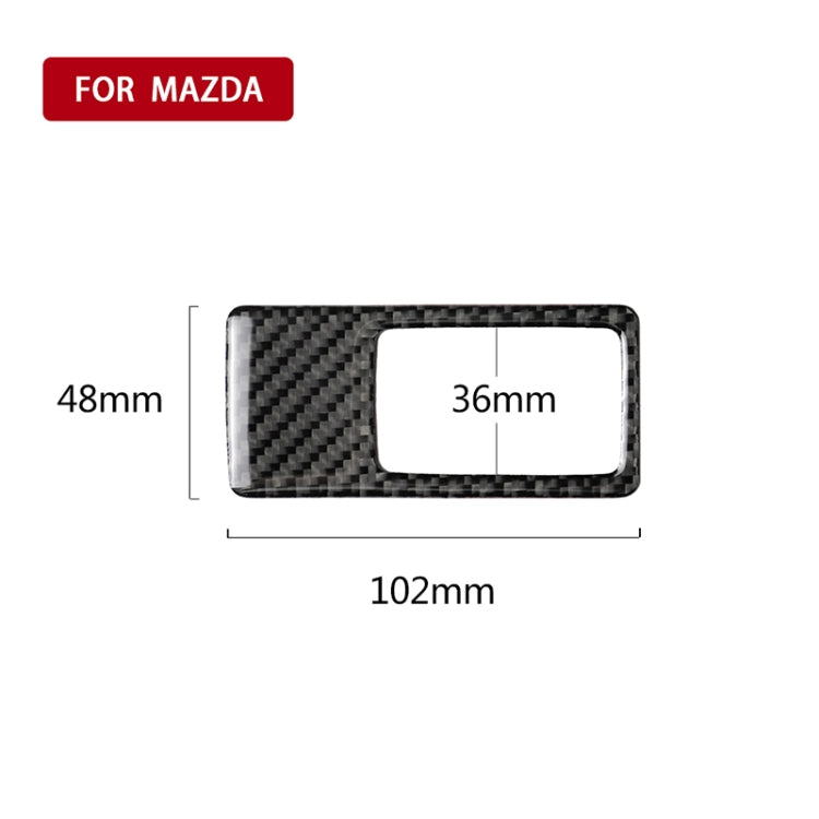 Car Carbon Fiber Headlight Adjustment Frame Decorative Sticker for Mazda Axela 2014 / 2017-2018, Left Drive