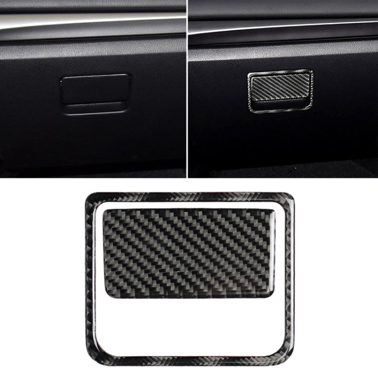Car Carbon Fiber Front Passenger Seat Storage Box Decorative Sticker for Mazda Axela 2017-2018