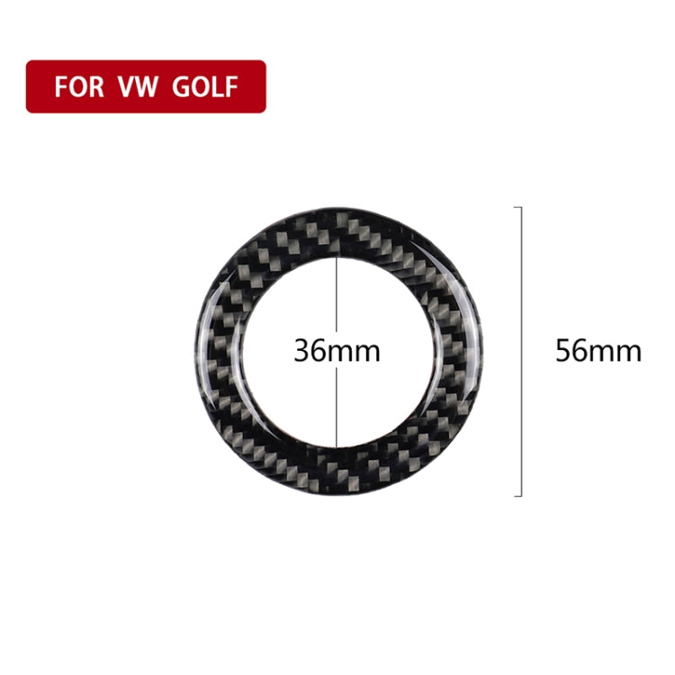 Car Carbon Fiber Steering Wheel Ring Decorative Sticker for Volkswagen
