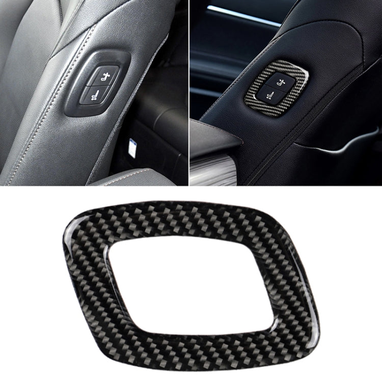 Car Carbon Fiber Seat Adjustment Decorative Sticker for Toyota Eighth Generation Camry 2018-2019, Left Drive