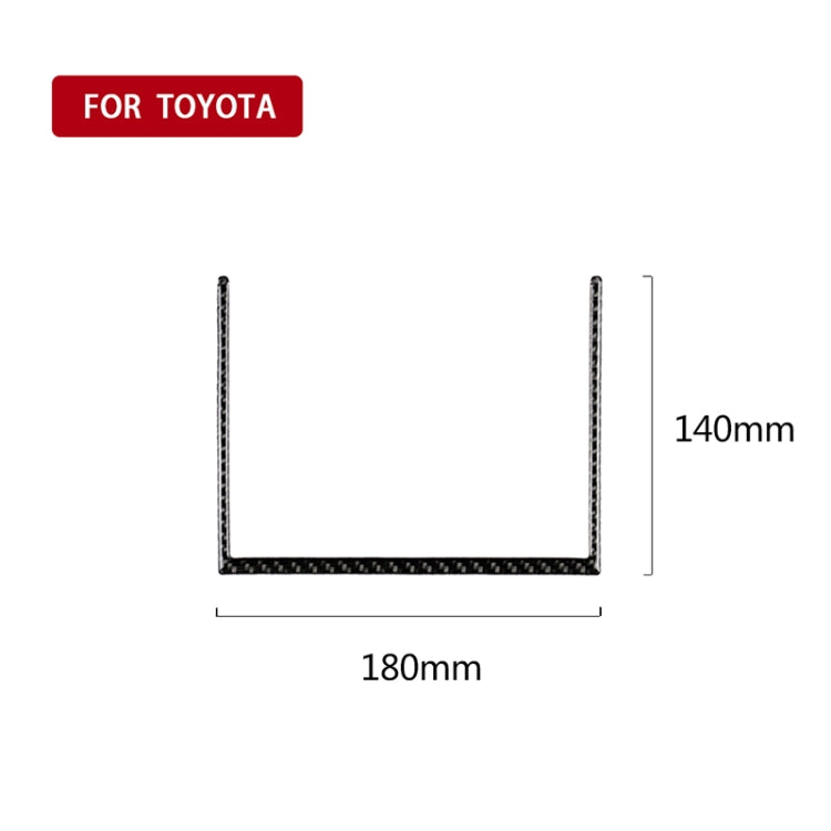 Car Carbon Fiber Storage Box U Shape Frame Decorative Sticker for Toyota Eighth Generation Camry 2018-2019
