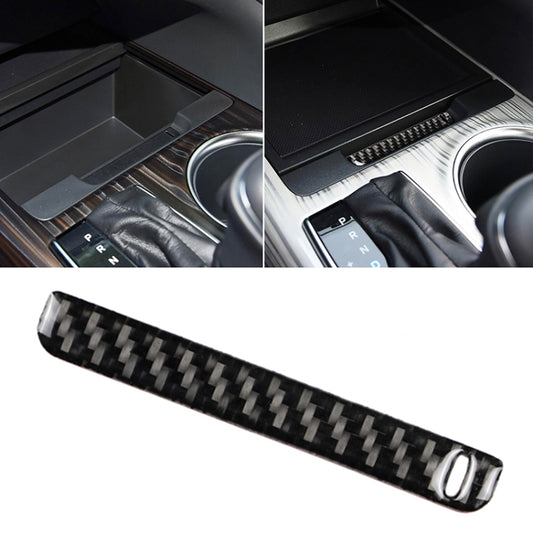 Car Carbon Fiber Storage Box Groove Decorative Sticker for Toyota Eighth Generation Camry 2018-2019, Left Drive