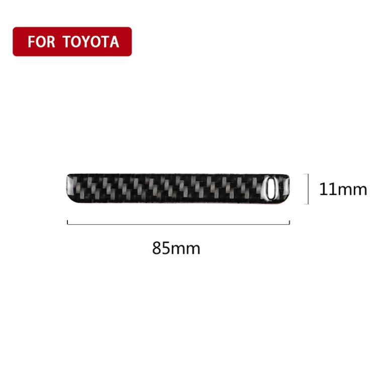 Car Carbon Fiber Storage Box Groove Decorative Sticker for Toyota Eighth Generation Camry 2018-2019, Left Drive