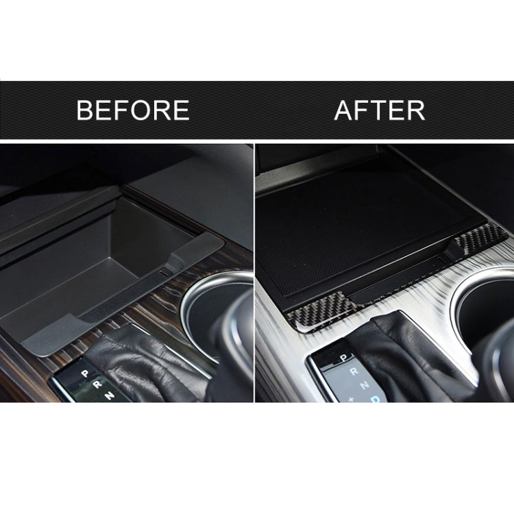 Car Carbon Fiber Storage Box Frame Decorative Sticker for Toyota Eighth Generation Camry 2018-2019