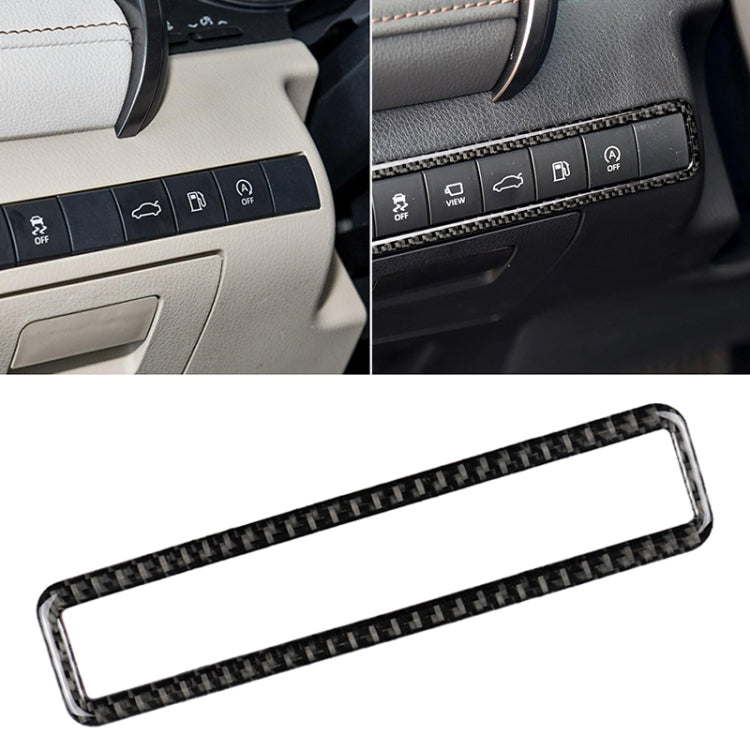 Car Carbon Fiber Main Driving Multi-functional Button Frame Decorative Sticker for Toyota Eighth Generation Camry 2018-2019