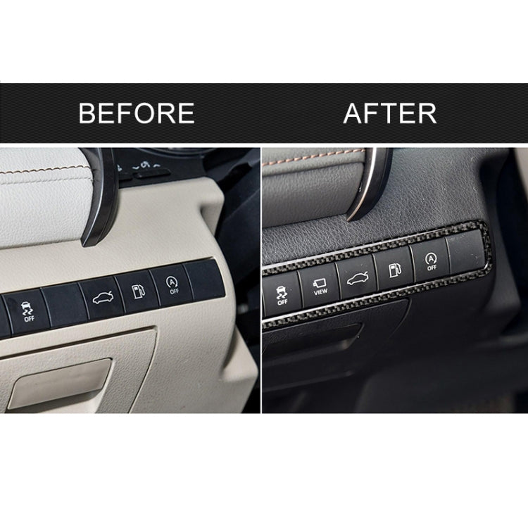 Car Carbon Fiber Main Driving Multi-functional Button Frame Decorative Sticker for Toyota Eighth Generation Camry 2018-2019