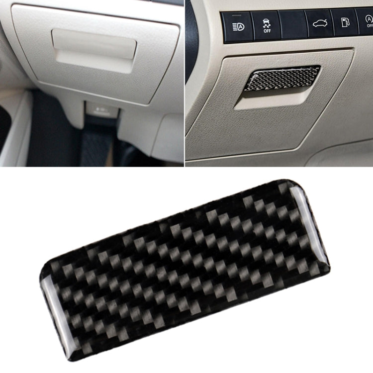 Car Carbon Fiber Main Driving Storage Box Handle Decorative Sticker for Toyota Eighth Generation Camry 2018-2019