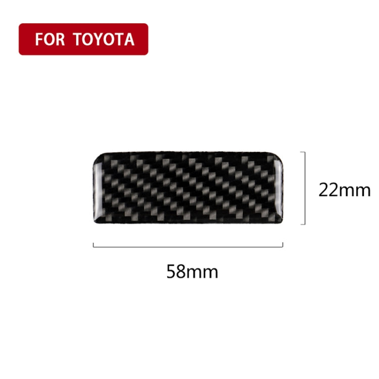Car Carbon Fiber Main Driving Storage Box Handle Decorative Sticker for Toyota Eighth Generation Camry 2018-2019
