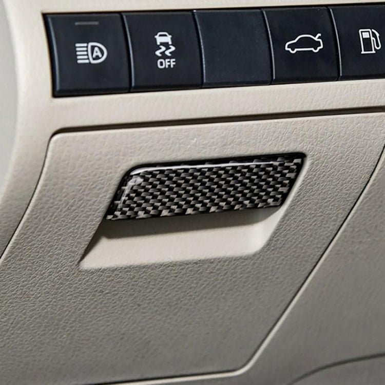 Car Carbon Fiber Main Driving Storage Box Handle Decorative Sticker for Toyota Eighth Generation Camry 2018-2019