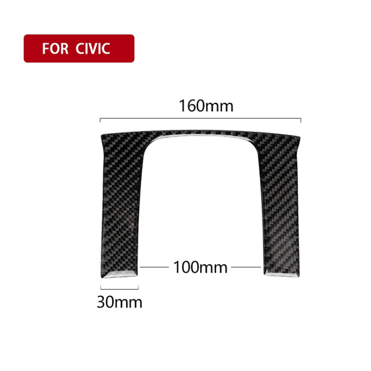 Car Carbon Fiber Gear Position Panel Decorative Sticker for Honda Tenth Generation Civic 2016-2019