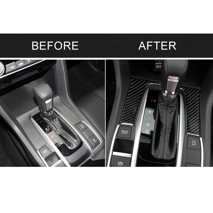 Car Carbon Fiber Gear Position Panel Decorative Sticker for Honda Tenth Generation Civic 2016-2019