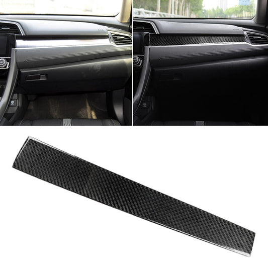 Car Carbon Fiber Central Control Decorative Sticker for Honda Tenth Generation Civic 2016-2019