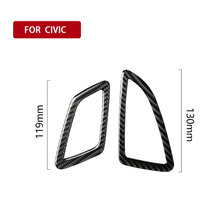 Car Carbon Fiber Left Drive Instrument Air Outlet Decorative Sticker for Honda Tenth Generation Civic 2016-2019
