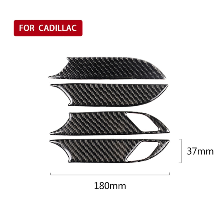 Car Carbon Fiber Door Inner Handle Wrist Panel Decorative Sticker for Cadillac XT5 2016-2017