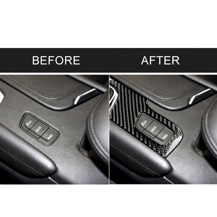 Car Carbon Fiber Gear Position Panel Decorative Sticker for Cadillac XT5 2016-2017, Left Drive