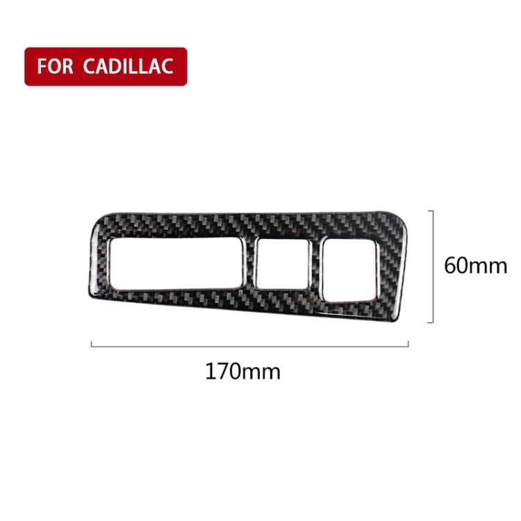 Car Carbon Fiber Headlight Switch Frame Decorative Sticker for Cadillac XT5 2016-2017, High Version, Left Drive