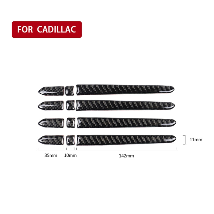 Car Carbon Fiber Outside Door Handle Decorative Sticker for Cadillac XT5 2016-2017