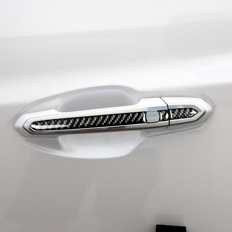 Car Carbon Fiber Outside Door Handle Decorative Sticker for Cadillac XT5 2016-2017