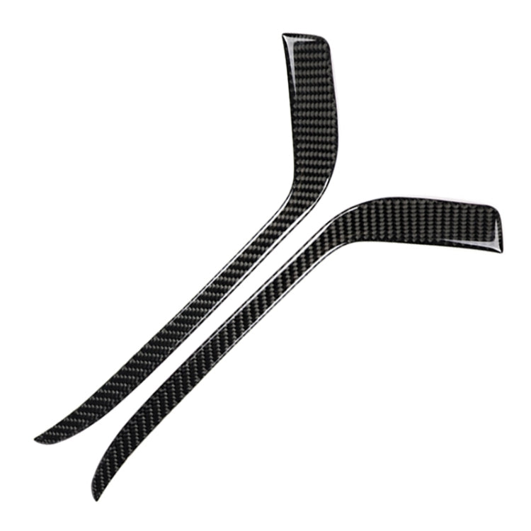 Car Carbon Fiber Front Fog Light Decorative Stripe for Cadillac XT5 2016-2017, Left Drive