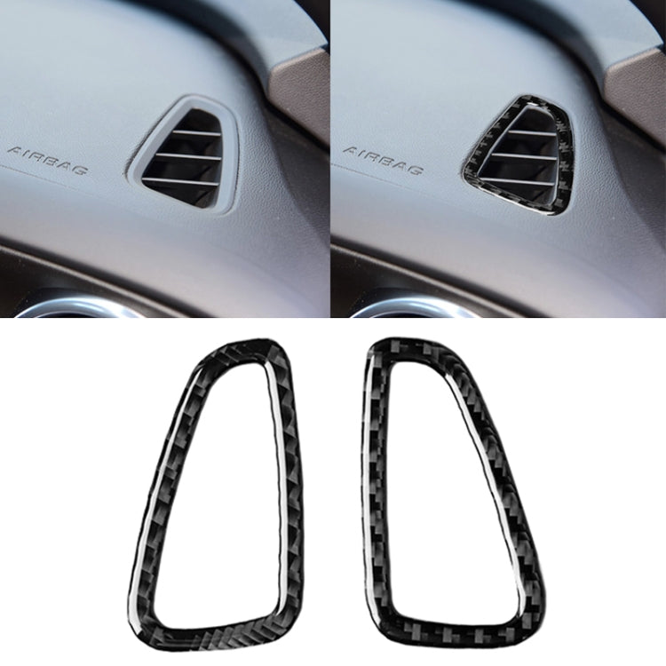 2 PCS Car Carbon Fiber Instrument Air Outlet Decorative Sticker for Chevrolet Camaro 2017-2019