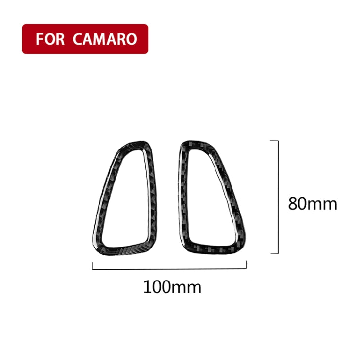 2 PCS Car Carbon Fiber Instrument Air Outlet Decorative Sticker for Chevrolet Camaro 2017-2019