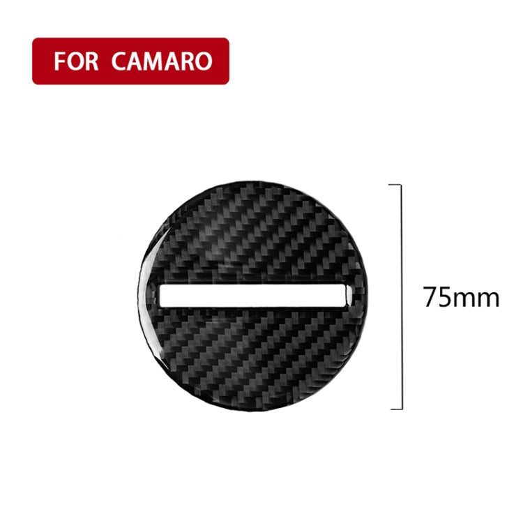 Car Carbon Fiber Steering Wheel Logo Decorative Sticker for Chevrolet Camaro 2017-2019