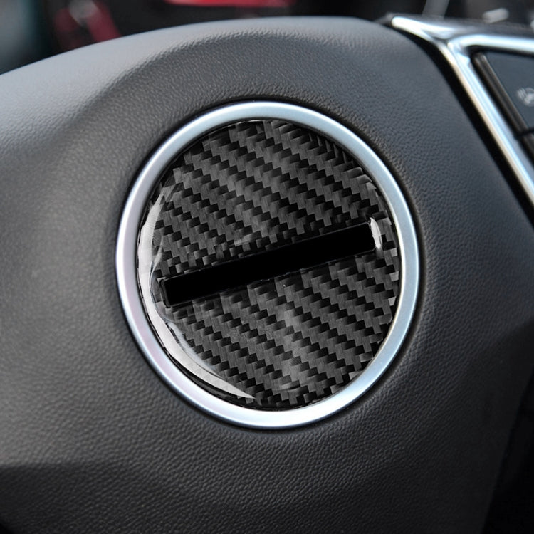 Car Carbon Fiber Steering Wheel Logo Decorative Sticker for Chevrolet Camaro 2017-2019