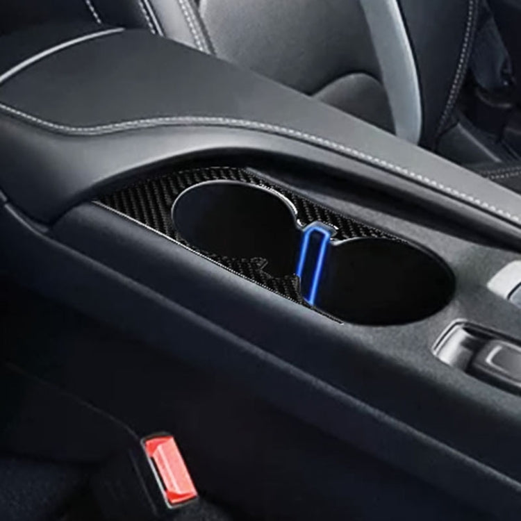 Car Carbon Fiber Water Cup Holder Decorative Sticker for Chevrolet Camaro 2017-2019