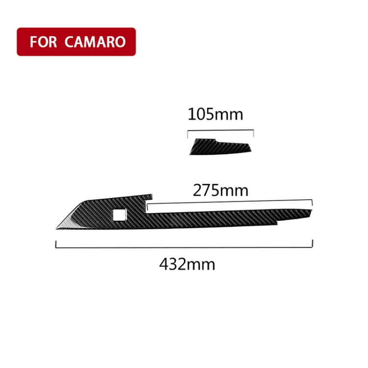 2 in 1 Car Carbon Fiber Central Control Stripe Decorative Sticker for Chevrolet Camaro 2017-2019