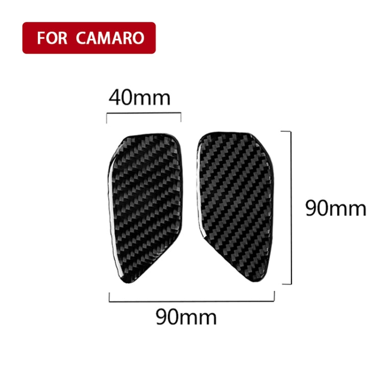 Car Carbon Fiber Door Inner Handle Wrist Panel Decorative Sticker for Chevrolet Camaro 2017-2019