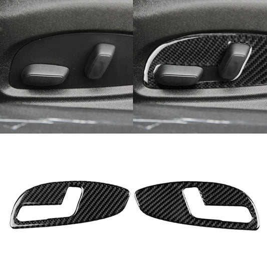 2 PCS Car Carbon Fiber Seat Adjustment Panel Decorative Sticker for Chevrolet Camaro 2017-2019
