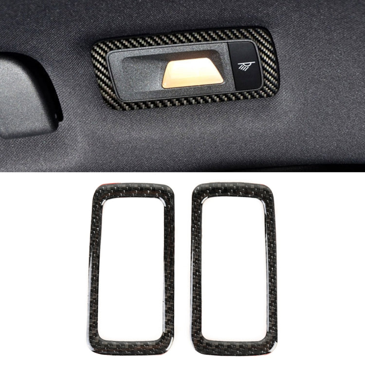 2 PCS Carbon Fiber Car Rear Dome Light Panel Decorative Sticker for Porsche Macan