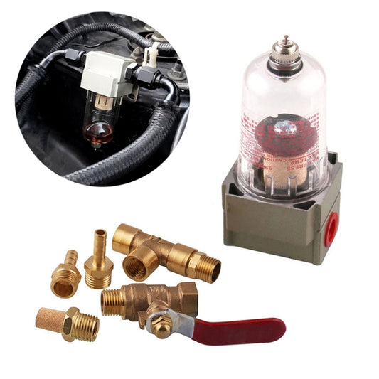 Engine Oil Catch Can Oil Filter Tank Breather Tank Single Cup with Drain Valve for Honda Civic