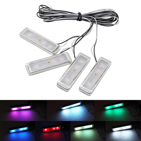 4 PCS Universal Car Colorful LED Inner Handle Light Atmosphere Lights Decorative Lamp DC12V / 0.5W Cable Length: 70cm