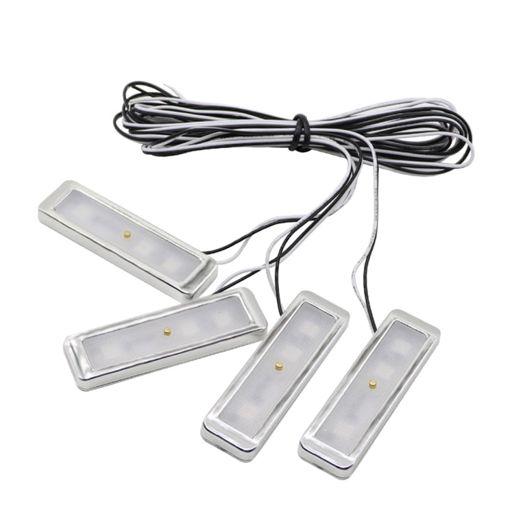 4 PCS Universal Car Colorful LED Inner Handle Light Atmosphere Lights Decorative Lamp DC12V / 0.5W Cable Length: 70cm