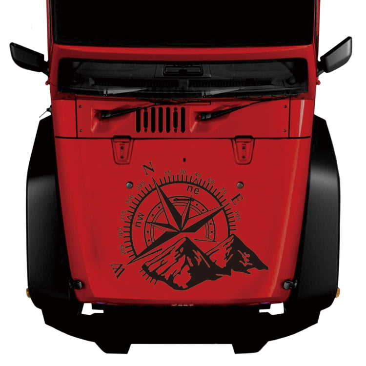 Car Styling Mountain Compass PVC Sticker Auto Decorative Sticker