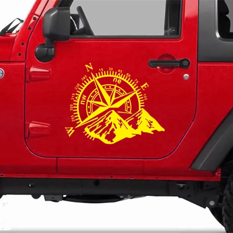 Car Styling Mountain Compass PVC Sticker Auto Decorative Sticker