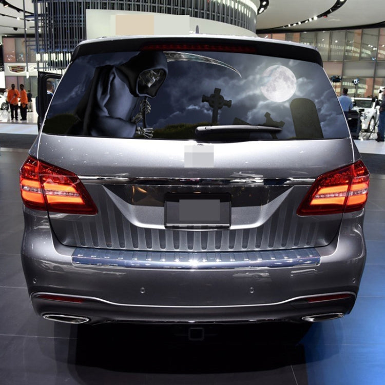 Death Cemetery Pattern Horror Series Car Rear Window Decorative Sticker, Size: 135 x 36cm