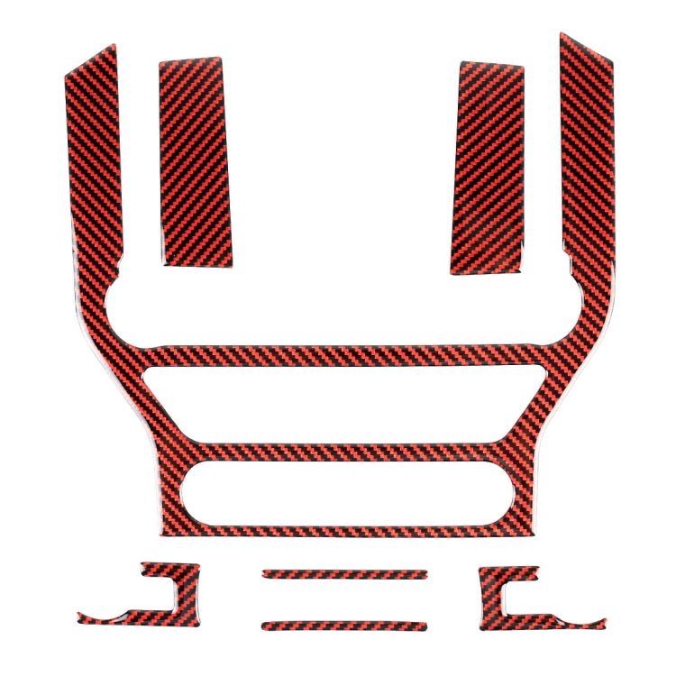 7 in 1 Car Carbon Fiber Central Control Panel Decorative Sticker for Ford Mustang 2015-2020