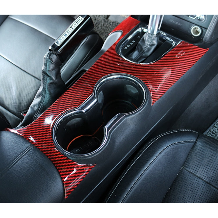 Car Carbon Fiber Water Cup Panel Decorative Sticker for Ford Mustang 2015-2020