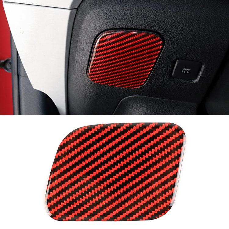 Car Carbon Fiber Main Driving Seat Storage Box Decorative Sticker for Ford Mustang 2015-2020