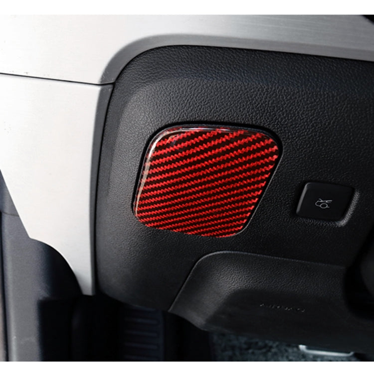 Car Carbon Fiber Main Driving Seat Storage Box Decorative Sticker for Ford Mustang 2015-2020